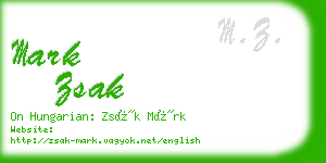 mark zsak business card